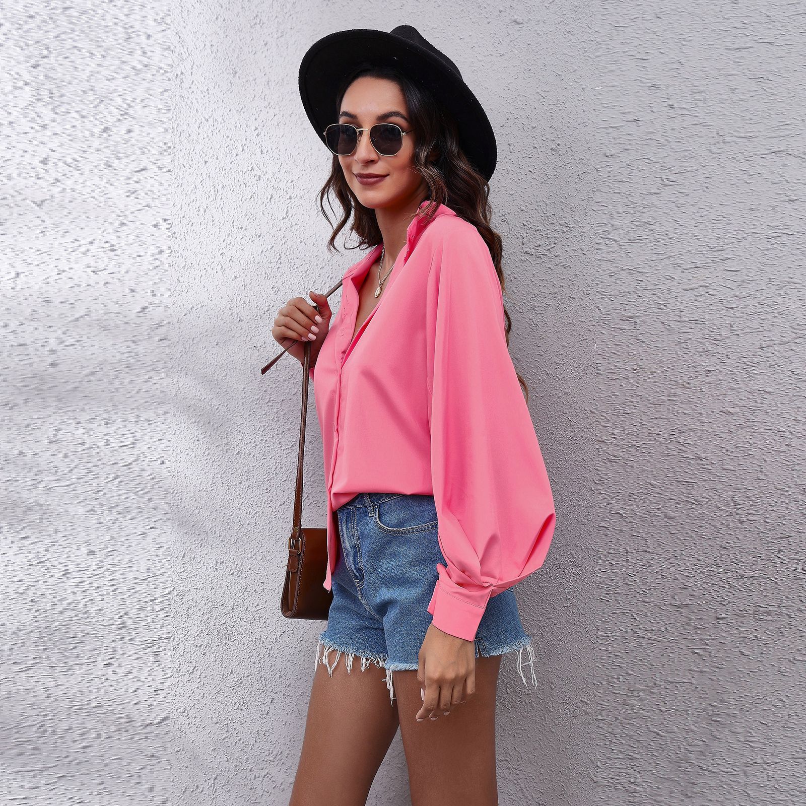 New Style shirt Fashion Women Ladies Summer Long Sleeve Loose Casual Casual Blouse Shirt Tops