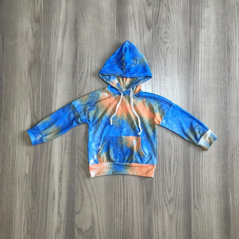 girlymax girl Fall hoodie baby girl tie dye hoodie girl tie dye topX1019