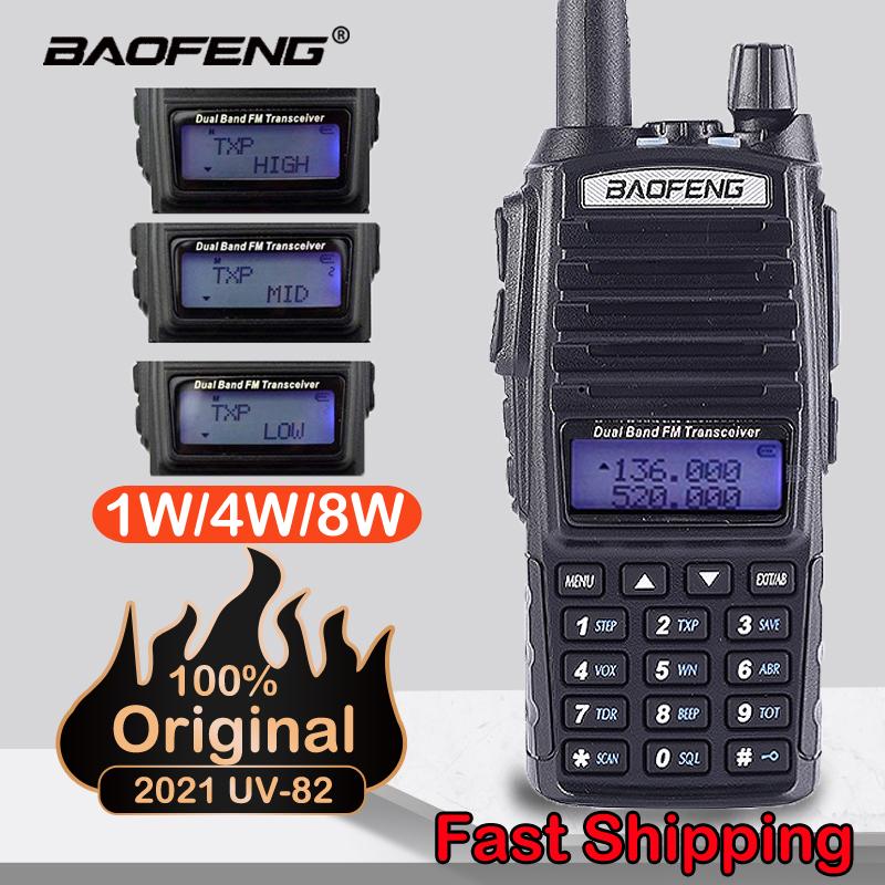 2021 Baofeng Ture 8W UV-82 20KM Long Range Powerful Walkie Talkie Portable CB vhf/uhf two way Radio Amador 8 watts of UV82 Plus
2021 Baofeng Ture 8W UV-82 20KM Long Range Powerful Walkie Talkie Portable CB vhf/uhf two way Radio Amador 8 watts of UV82 Plus