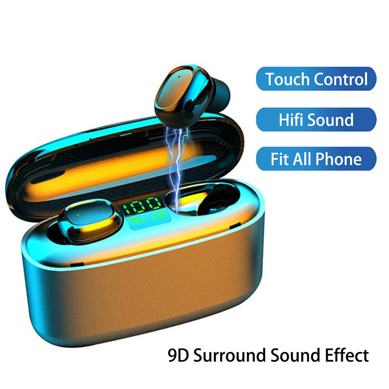 TWS G5S Bluetooth Wireless Earphones Stereo Sports Earbuds Waterproof Business Headset Music Headphones For Xiaomi Huawei Iphone
TWS G5S Bluetooth Wireless Earphones Stereo Sports Earbuds Waterproof Business Headset Music Headphones For Xiaomi Huawei Iphone