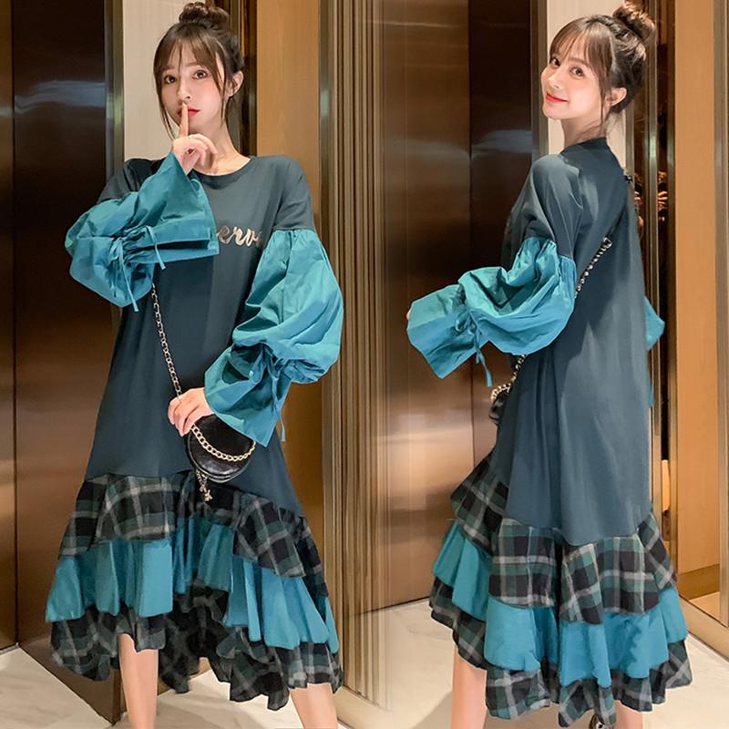 Korean Chic Lazy Oaf Kawaii Women Long Hoodie Dress Plus Size Spring Autumn Lace-up Big Lantern Sleeve Cascading Ruffle Dresses, Picture color
Korean Chic Lazy Oaf Kawaii Women Long Hoodie Dress Plus Size Spring Autumn Lace-up Big Lantern Sleeve Cascading Ruffle Dresses, Picture color