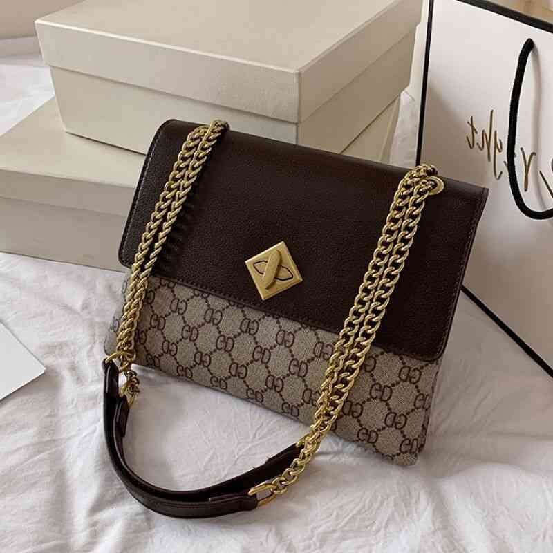 2022 Factory Wholesale trend wave Bag Fashion versatile messenger printing large capacity single shoulder chain women's bag, Coffee (gd flower)
2022 Factory Wholesale trend wave Bag Fashion versatile messenger printing large capacity single shoulder chain women's bag, Coffee (gd flower)
