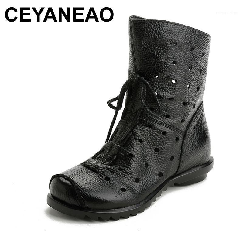 CEYANEAO Fashionable women's shoes hollow breathable shoe soft genuine leather flat sole ankle boots for women Summer light shoe1, Black
CEYANEAO Fashionable women's shoes hollow breathable shoe soft genuine leather flat sole ankle boots for women Summer light shoe1, Black