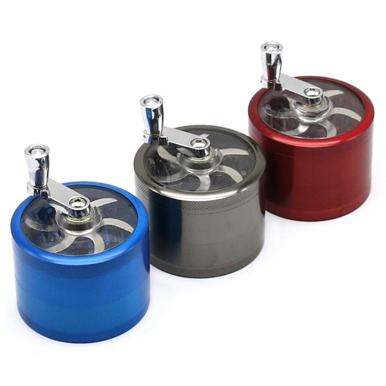 Grinder With Handle Aluminium Alloy Herb 63mm Diameter Grinders Tobacco Crusher 4 Layers Dab Tools For Smoking Custom Logo
Grinder With Handle Aluminium Alloy Herb 63mm Diameter Grinders Tobacco Crusher 4 Layers Dab Tools For Smoking Custom Logo
