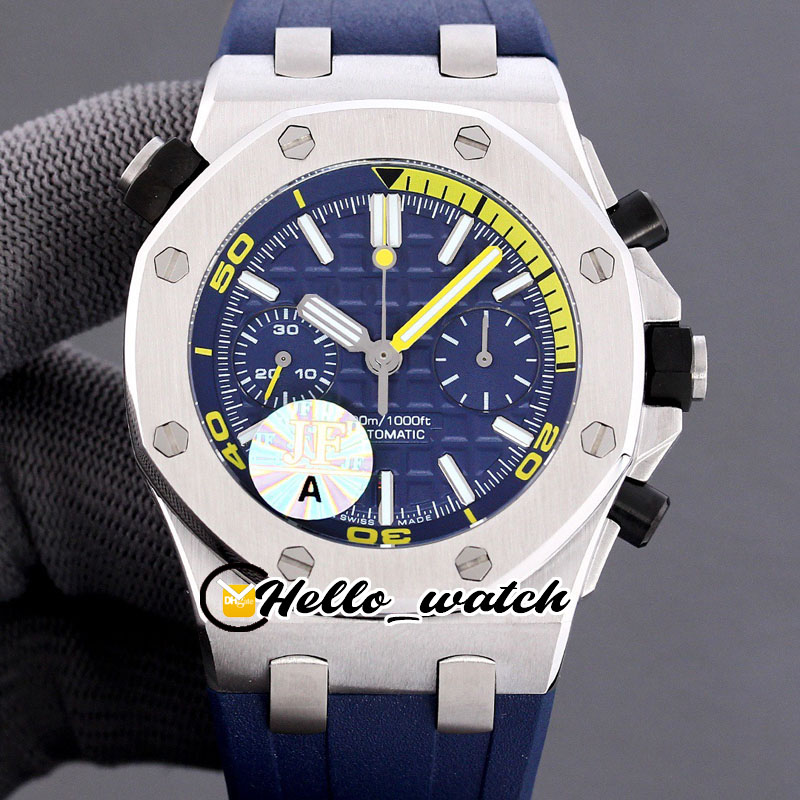JF New 26703 26703ST ETA 7750 Automatic Chronogrpah Mens Watch Stopwatch Blue Texture Dial Steel Case Blue Rubber Strap Watches Hello_Watch, E185f (1)
JF New 26703 26703ST ETA 7750 Automatic Chronogrpah Mens Watch Stopwatch Blue Texture Dial Steel Case Blue Rubber Strap Watches Hello_Watch, E185f (1)
