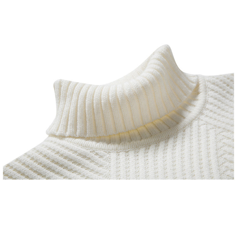 White Black Turtleneck Sweater Men Pullovers Winter Thicken Cashmere Mens Knitted Jumpers Male Turtle Neck Sweater Pull 201008