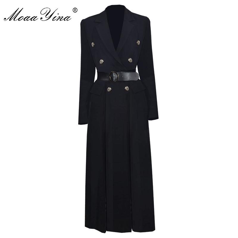 MoaaYina Fashion Designer Runway Long Windbreaker Long sleeve Double-breasted Belt Split black Keep warm Windbreaker Coat
MoaaYina Fashion Designer Runway Long Windbreaker Long sleeve Double-breasted Belt Split black Keep warm Windbreaker Coat