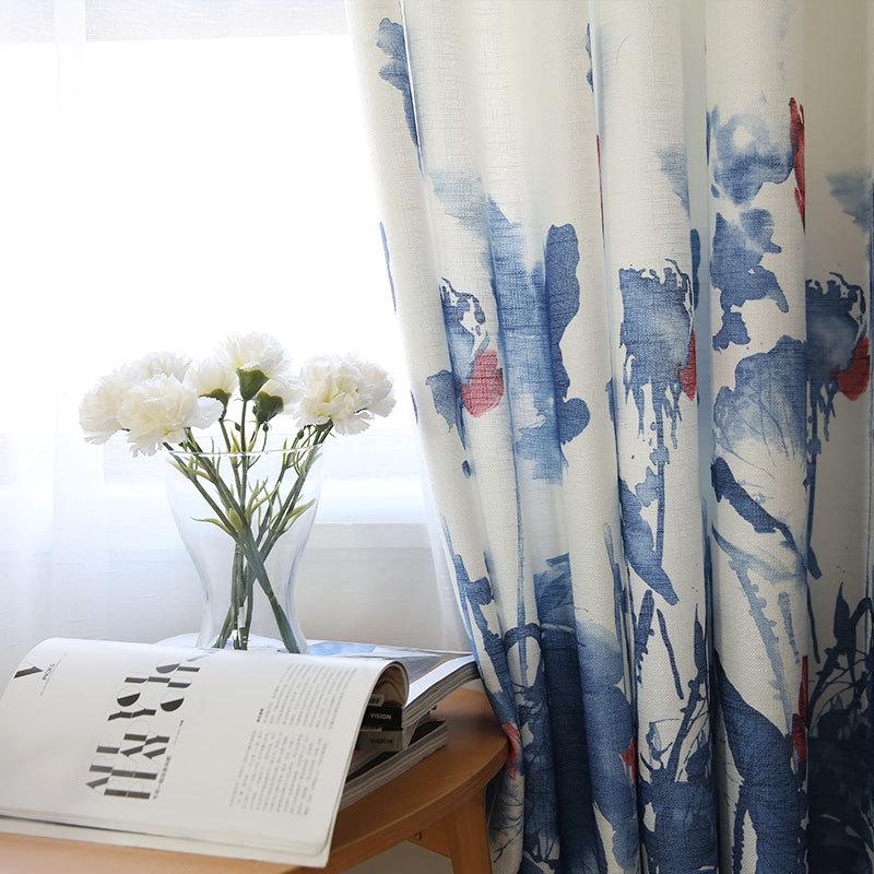 Curtains for Living Room Bedroom Lotus flower half shading Chinese Feng Shui ink painting classical fresh Polyester / Cotton, Tulle
Curtains for Living Room Bedroom Lotus flower half shading Chinese Feng Shui ink painting classical fresh Polyester / Cotton, Tulle