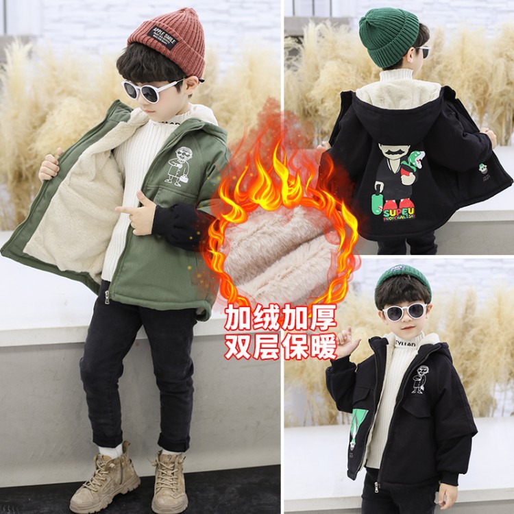 Boys jacket 2020 autumn Chinese children's party to overcome boy winter clothes Korean version plus velvet long windbreaker, Camo
Boys jacket 2020 autumn Chinese children's party to overcome boy winter clothes Korean version plus velvet long windbreaker, Camo