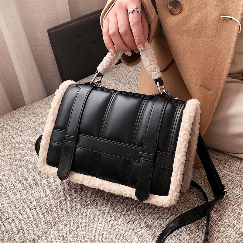 Fashion Plush Tote Women's Handbag Casual Lambswool Pu Leather Shoulder Messenger Bags for Women 2021 Women's Designer Bag Purse, Black
Fashion Plush Tote Women's Handbag Casual Lambswool Pu Leather Shoulder Messenger Bags for Women 2021 Women's Designer Bag Purse, Black