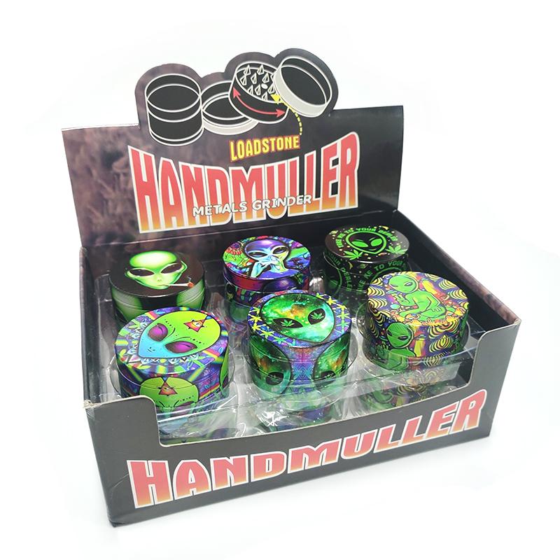Newest 3D Printing Herb Grinder Alien Pattern 4 Layers 50mm Diameter Zinc Alloy Metal Tobacco Herbal Grinders CNC Teeth
Newest 3D Printing Herb Grinder Alien Pattern 4 Layers 50mm Diameter Zinc Alloy Metal Tobacco Herbal Grinders CNC Teeth