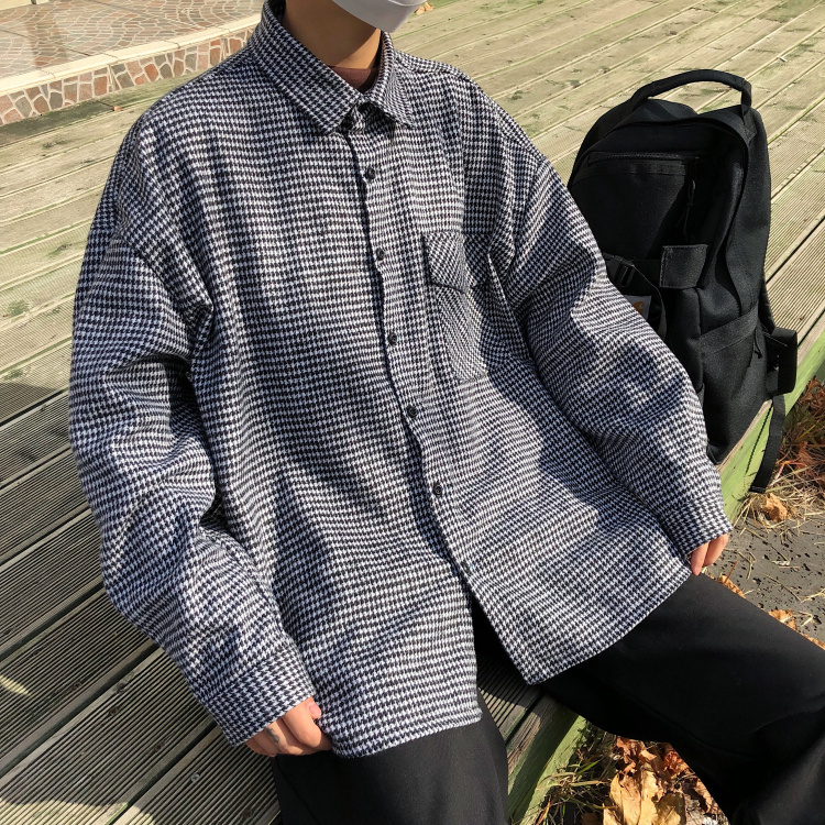Male 2021 Long Shirts Spring and New Autumn Wild Retro Fleece Shoulders Plaid Shirt Thick Youth Jacket 8GSJ, Coffee
Male 2021 Long Shirts Spring and New Autumn Wild Retro Fleece Shoulders Plaid Shirt Thick Youth Jacket 8GSJ, Coffee