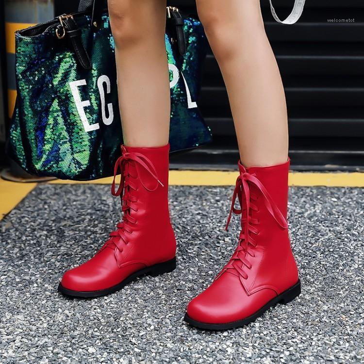 Big Size 1 Lady's round flat lace-up mid-leg boots fashion casual with fleece warm boots1, Black
Big Size 1 Lady's round flat lace-up mid-leg boots fashion casual with fleece warm boots1, Black