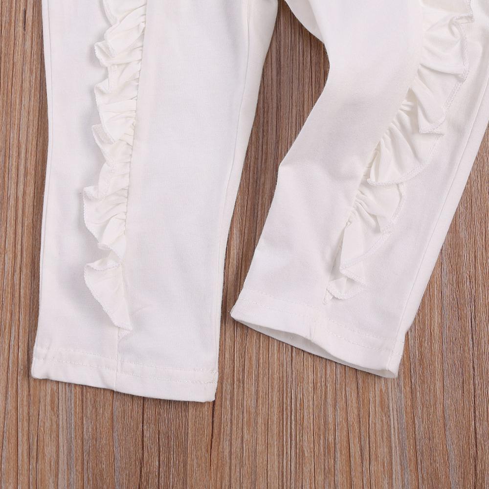 ZWF417 Autumn Toddler Kid Baby Girl Clothes Set Ruffles Long Sleeve Top Bow Pants Outfits Leopard Children Girl ClothingX1019