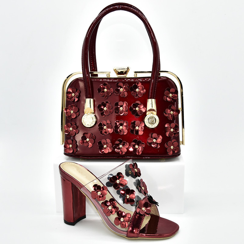 Summer Sandals Women Metal Decoration Italian Designer Shoes and Bags Matching Set Matching Shoes and Bag Set In Heels Party, Fuchsia only shoes
Summer Sandals Women Metal Decoration Italian Designer Shoes and Bags Matching Set Matching Shoes and Bag Set In Heels Party, Fuchsia only shoes