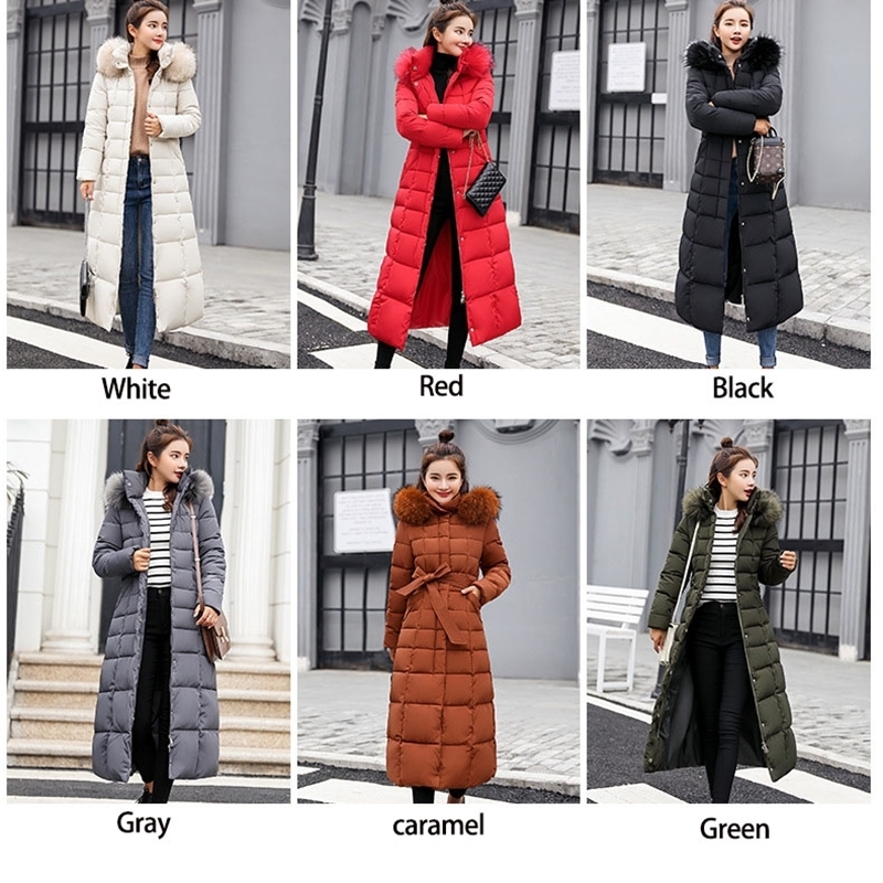 Women's Down Parkas Arrival Fashion Slim Women Winter Jacket Cotton Padded Warm Thicken Ladies Coat Long Coats Parka Womens Jackets L82804 201027