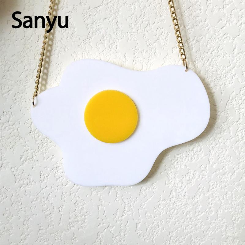 Pendant Necklaces Cool Emulational Fried Egg Exaggerated Acrylic Necklace Long Gold Chain Women Fashion Choker
Pendant Necklaces Cool Emulational Fried Egg Exaggerated Acrylic Necklace Long Gold Chain Women Fashion Choker