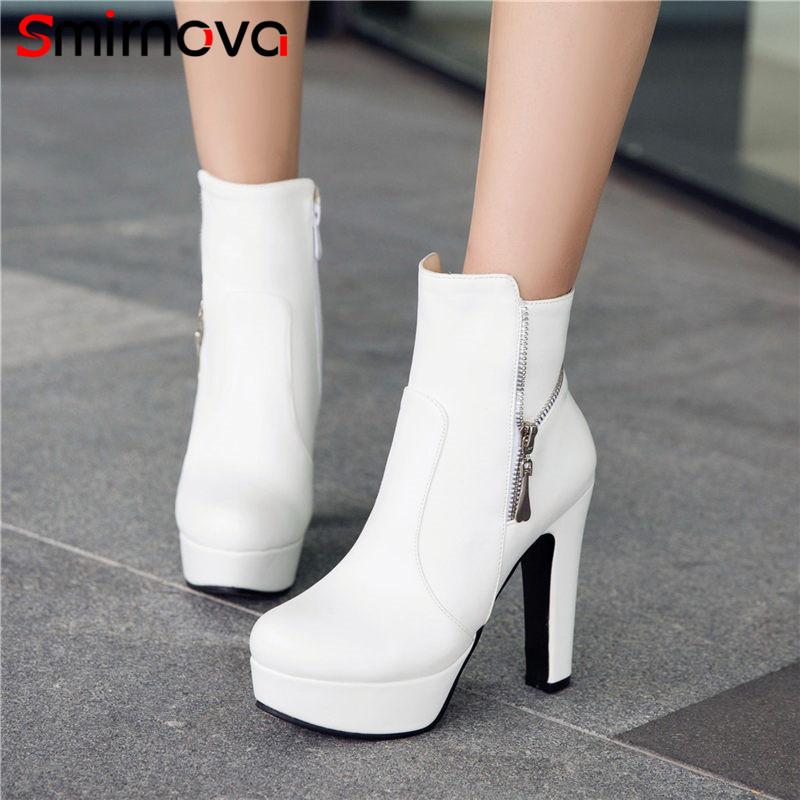 Smirnova 2020 winter casual platform ankle buckle zip solid round toe super high heel boots simple ladies fashion boots, Beige
Smirnova 2020 winter casual platform ankle buckle zip solid round toe super high heel boots simple ladies fashion boots, Beige