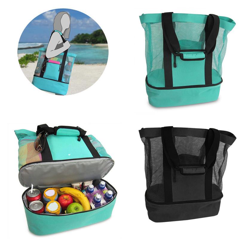 2 In 1 Women Large Mesh Beach Bag Transparent Double-layer Insulation Picnic Oxford Cloth Bag Holiday Shopping Park Sports Bags
2 In 1 Women Large Mesh Beach Bag Transparent Double-layer Insulation Picnic Oxford Cloth Bag Holiday Shopping Park Sports Bags