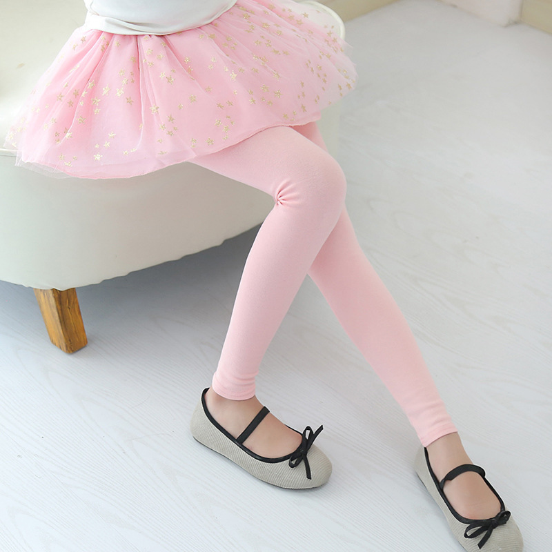Sequined Stars Girls Legging Skirt-pants Tutu Mesh Golden Star Big Girl Elastic Leggings Children Culottes For 3-12 Years Kids LJ201019