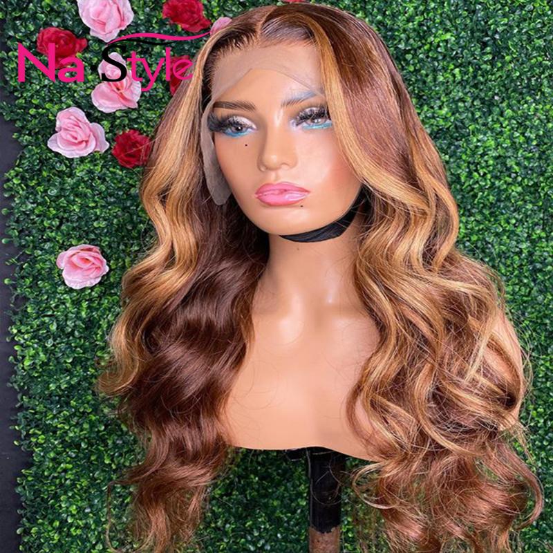 Glueless Ombre Human Hair Wig HighLight 360 Lace Frontal Wigs Honey Blonde Colored Body Wave Wig With Natural Hair 130 Remy, As pic
Glueless Ombre Human Hair Wig HighLight 360 Lace Frontal Wigs Honey Blonde Colored Body Wave Wig With Natural Hair 130 Remy, As pic