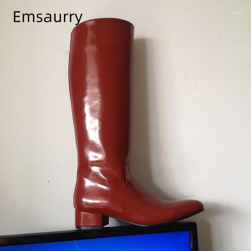 Bright Patent Leather Slip-on Women Boots High Shoes Patchwork Knight Boots Point Toe Autumn Winter Runway Booties Woman1, Claret
Bright Patent Leather Slip-on Women Boots High Shoes Patchwork Knight Boots Point Toe Autumn Winter Runway Booties Woman1, Claret