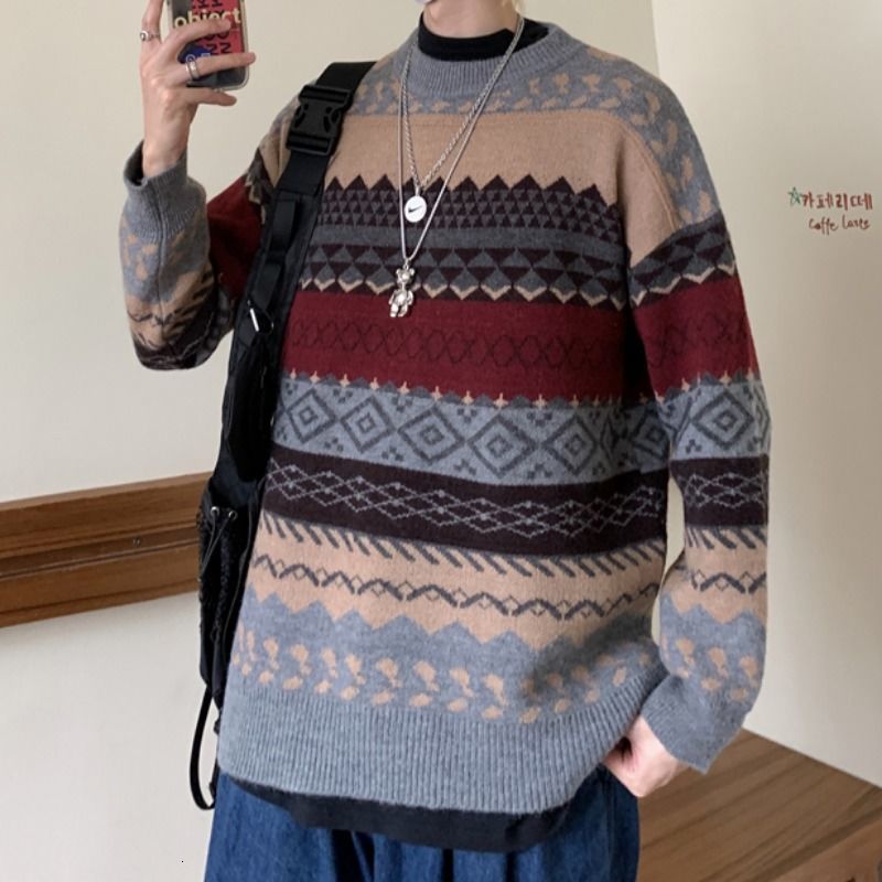 2021 New New Autumn Wear Lazy Wind Grid Contrast Wild Pullover Sweater Couples Men's Clothes Free Gray 3IK9, Light coffee bar
2021 New New Autumn Wear Lazy Wind Grid Contrast Wild Pullover Sweater Couples Men's Clothes Free Gray 3IK9, Light coffee bar