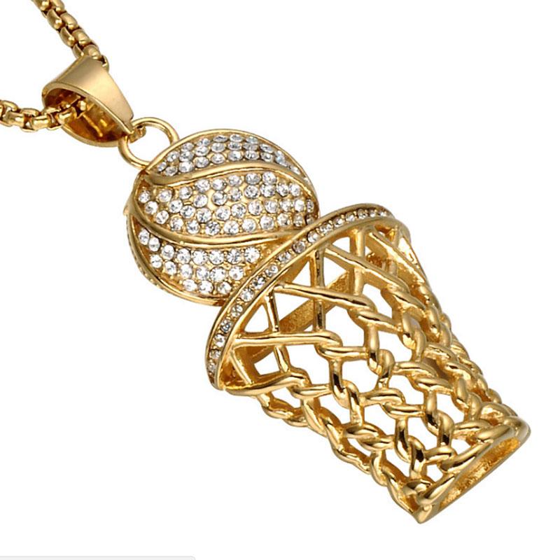Basketball Rim Pendant Necklace Stainless Steel Gold Color Chain Necklace Iced Out Women Men Sport Hip Hop Jewelry
Basketball Rim Pendant Necklace Stainless Steel Gold Color Chain Necklace Iced Out Women Men Sport Hip Hop Jewelry