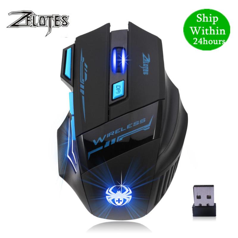 ZELOTES F14 2400 DPI 7 Buttons LED Optical Computer Mouse Wireless 2.4G Wireless Gaming Mouse Breathing Lights for PC laptop
ZELOTES F14 2400 DPI 7 Buttons LED Optical Computer Mouse Wireless 2.4G Wireless Gaming Mouse Breathing Lights for PC laptop