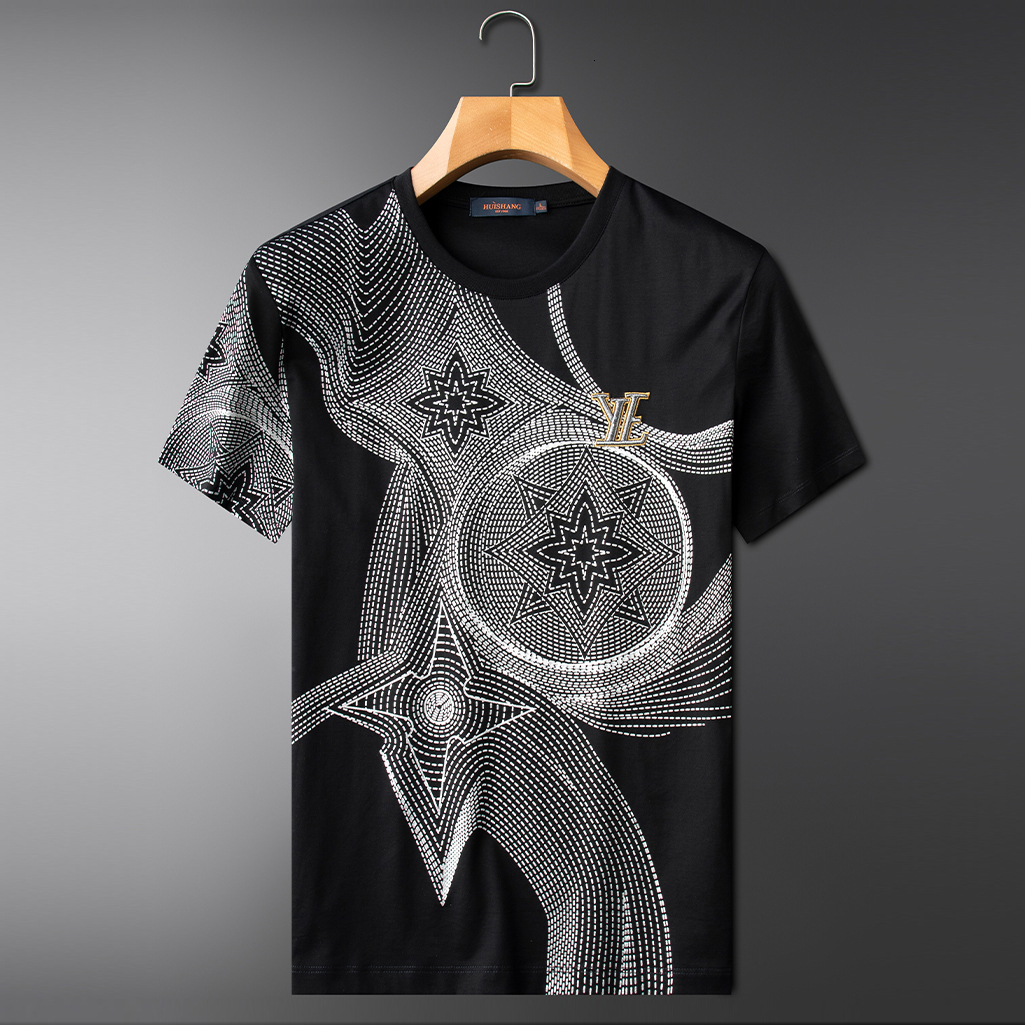 Luxury European Printing Dimensional Embroidered Short Male T-shirt O-neck Spring Impression Hot Puncture S60y, White
Luxury European Printing Dimensional Embroidered Short Male T-shirt O-neck Spring Impression Hot Puncture S60y, White