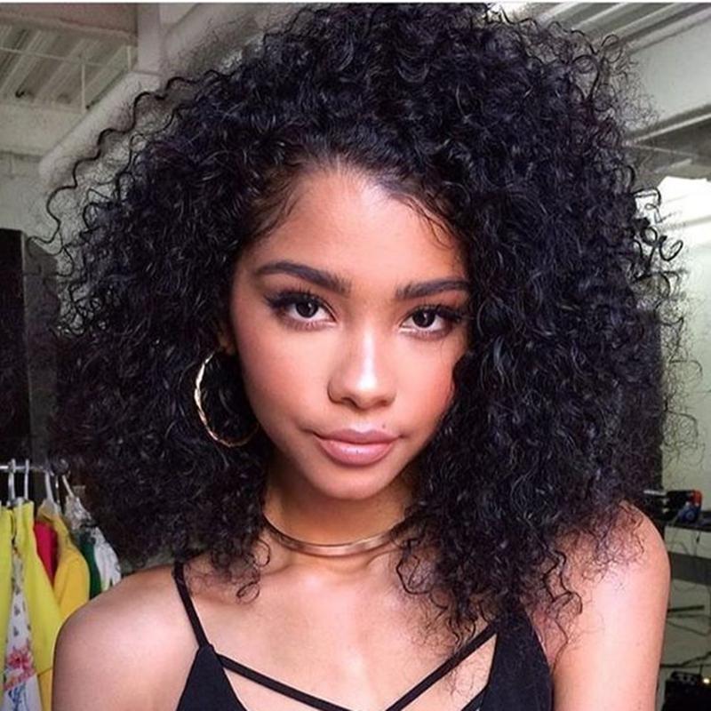 Deep Curly Human Hair Wig 4x4 Lace Closure Human Hair Wigs Remy For Black Women 4x4 Loose Deep Wave Lace Closure Wig, As pic