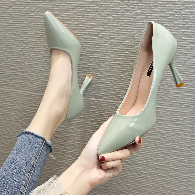 Single shoes female spring new pointed shallow mouth high heel stiletto sexy wild professional work women's shoes W32-581, Beige
Single shoes female spring new pointed shallow mouth high heel stiletto sexy wild professional work women's shoes W32-581, Beige