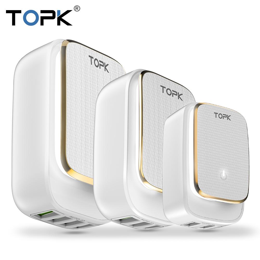 TOPK LED Lamp Auto-ID Mobile Phone8 12 Charger Multi-Port EU&US Plug USB Charger 2 3 4 USB Tarvel Wall Charger Adapter FY7474
TOPK LED Lamp Auto-ID Mobile Phone8 12 Charger Multi-Port EU&US Plug USB Charger 2 3 4 USB Tarvel Wall Charger Adapter FY7474