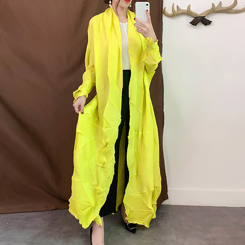LANMREM new fashion women clothes V-neck full sleeves open stitch pleated cardigan female jacket WG53407 201217