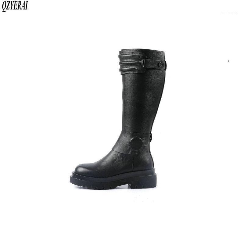 QZYERAI New style The knee boots Genuine leather Female boots The knight Women's cowhide Women's shoes1, Black
QZYERAI New style The knee boots Genuine leather Female boots The knight Women's cowhide Women's shoes1, Black