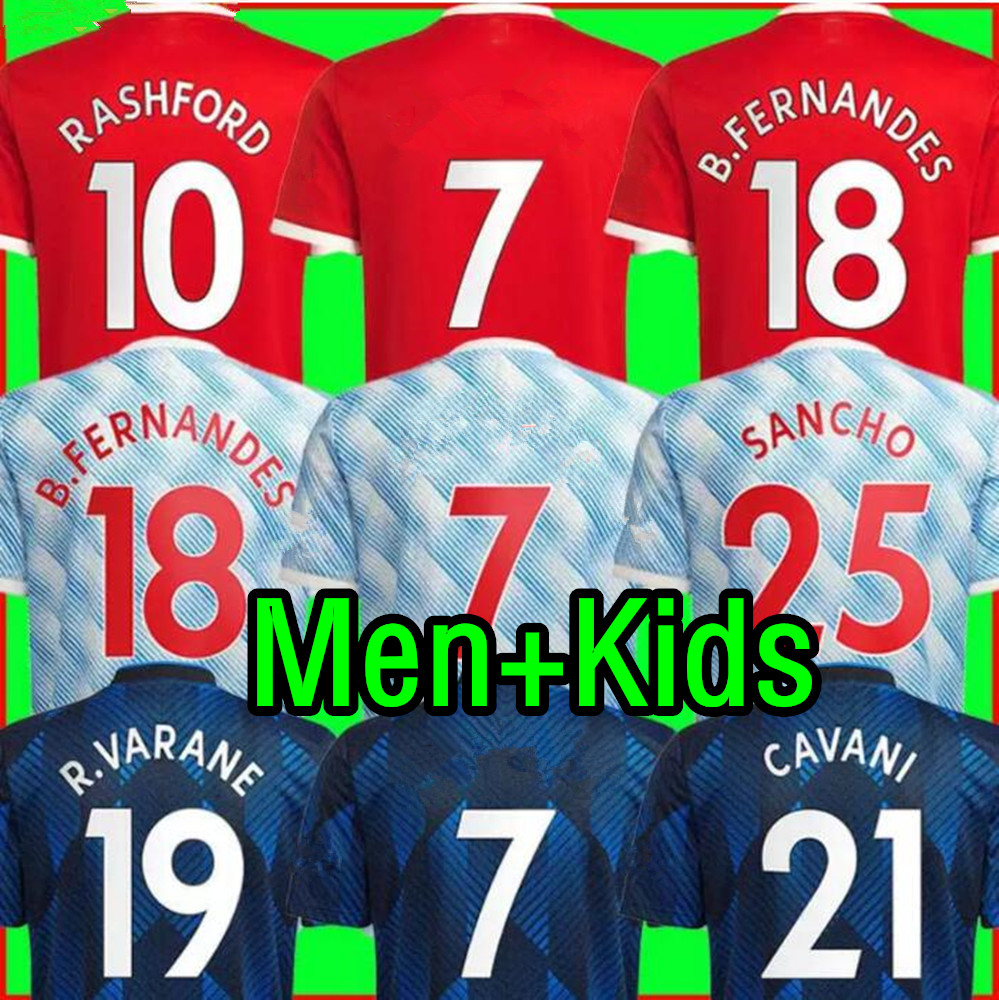 21 22 SANCHO soccer jerseys Fans Player version man BRUNO FERNANDES LINGARD POGBA RASHFORD football shirt men kids kit sets
21 22 SANCHO soccer jerseys Fans Player version man BRUNO FERNANDES LINGARD POGBA RASHFORD football shirt men kids kit sets