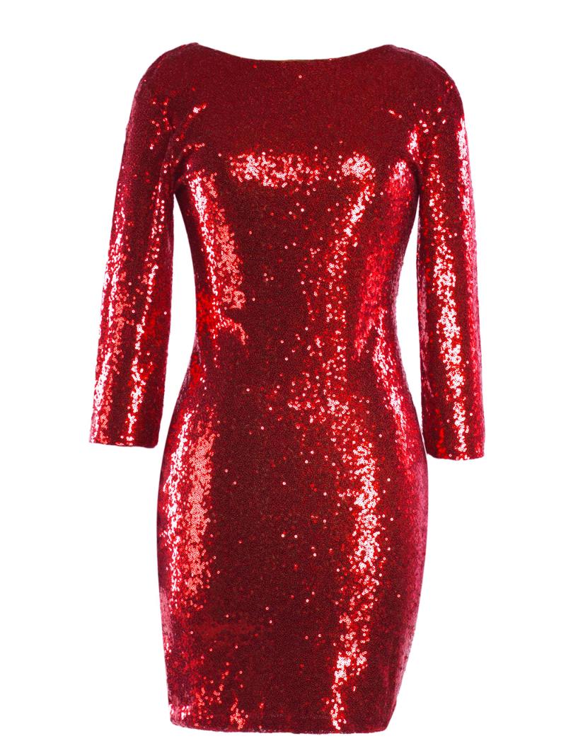 Wipalo Women Sequins Backless Slim One-Step Dress Elegant Solid Bodycon Party Dress 3/4 Length Sleeve Club Pencil Vestidos, Black
Wipalo Women Sequins Backless Slim One-Step Dress Elegant Solid Bodycon Party Dress 3/4 Length Sleeve Club Pencil Vestidos, Black