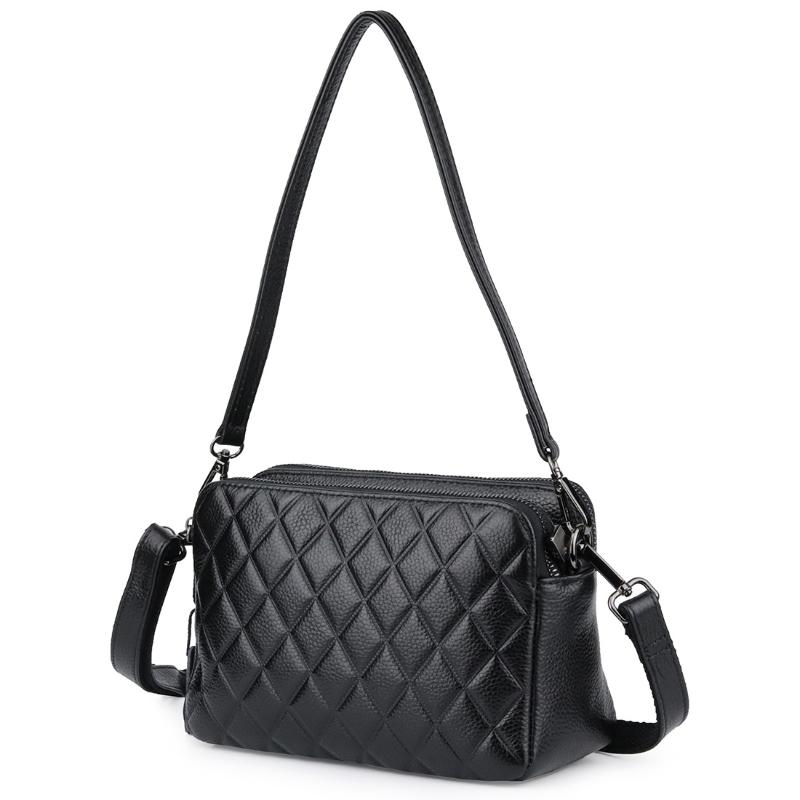 new multi-layer leather shoulder bag for women top layer leather largecapacity multi-functional fashionable Plaid women's strad, Black
new multi-layer leather shoulder bag for women top layer leather largecapacity multi-functional fashionable Plaid women's strad, Black