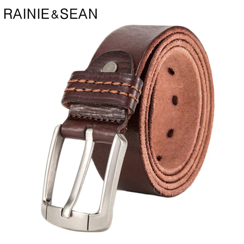 RAINIE SEAN Men's Pin Buckle Leather Belt for Trousers Vintage Belts Male Brand Cowhide Genuine Leather Classic Jeans Belt, Black
RAINIE SEAN Men's Pin Buckle Leather Belt for Trousers Vintage Belts Male Brand Cowhide Genuine Leather Classic Jeans Belt, Black