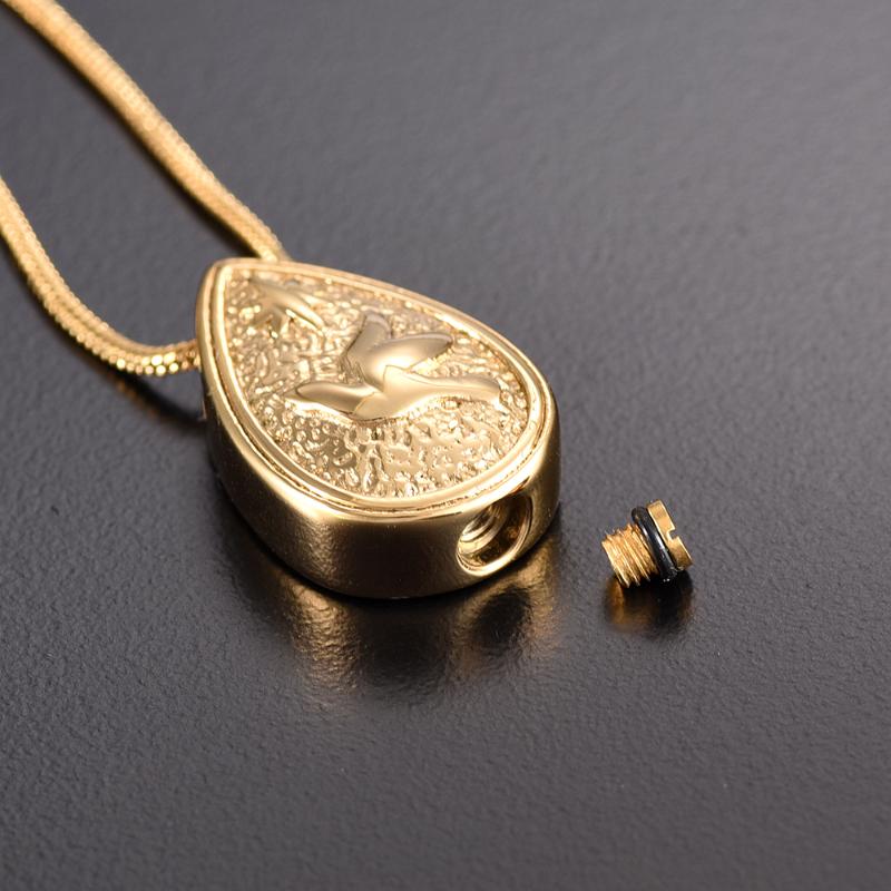 LKJ9915 PET CREMATION JEWELRY - Memorial Urn Ash Holder Keepsake Dove Engravable Teardrop Shape Necklace Men Women
LKJ9915 PET CREMATION JEWELRY - Memorial Urn Ash Holder Keepsake Dove Engravable Teardrop Shape Necklace Men Women