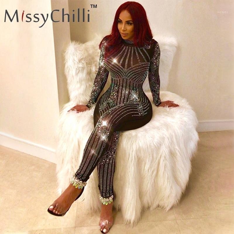 MissyChilli Hot drilling sheer women jumpsuits&rompers Long sleeve rhinestone sexy jumpsuit Bodycon jumpsuit summer leotard 20181, Black
MissyChilli Hot drilling sheer women jumpsuits&rompers Long sleeve rhinestone sexy jumpsuit Bodycon jumpsuit summer leotard 20181, Black