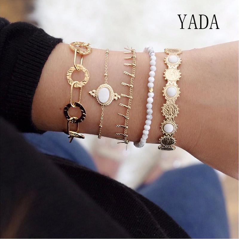 Charm Bracelets YADA Gifts INS 5 PCS/SET Gold Color Circle Bracelets&Bangles For Women Tassel Crystal Jewelry Bracelet BT200012
Charm Bracelets YADA Gifts INS 5 PCS/SET Gold Color Circle Bracelets&Bangles For Women Tassel Crystal Jewelry Bracelet BT200012