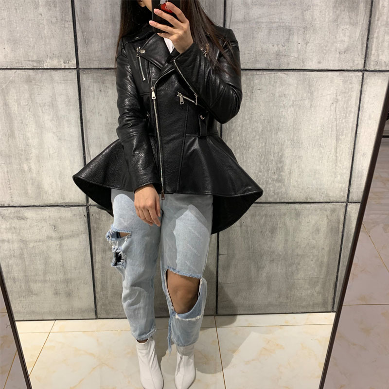 women real leather jacket ladies genuine leather coat 201030