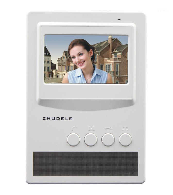 

Video Door Phones ZHUDELE Intercom System Doorbell For 2 Doors 4.3" Phone Fingerprint&Password Unlocking HD Camera 2v81