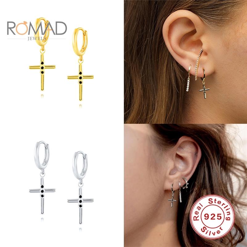 Hoop & Huggie ROMAD INS All-match925 Sterling Silver Cross Pendant Earrings Women Diamond Gold Fashion Jewelry Joyero Bijoux Femme
Hoop & Huggie ROMAD INS All-match925 Sterling Silver Cross Pendant Earrings Women Diamond Gold Fashion Jewelry Joyero Bijoux Femme