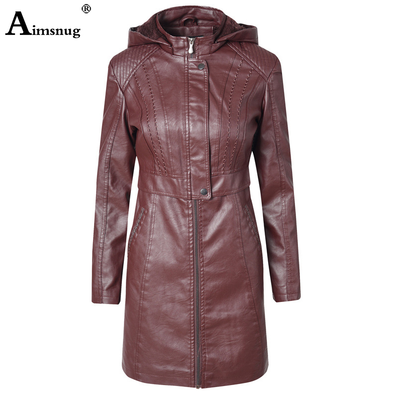 PU Leather Coat Jacket Women Fashion Slim Patchwork Long Female Jacket Zipper Motorcycle Tunic Outerwear Autumn Winter Outerwear 201020