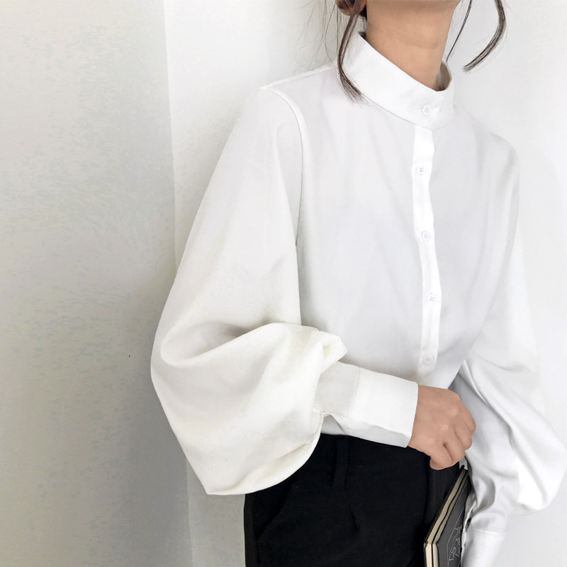2021 New Korean-style Shirts of Solid Women Mock-neck Lantern Sleeves Matte Women's Blouses Office Ladies Big-size Spring Clothes IEN1, Khaki.
2021 New Korean-style Shirts of Solid Women Mock-neck Lantern Sleeves Matte Women's Blouses Office Ladies Big-size Spring Clothes IEN1, Khaki.