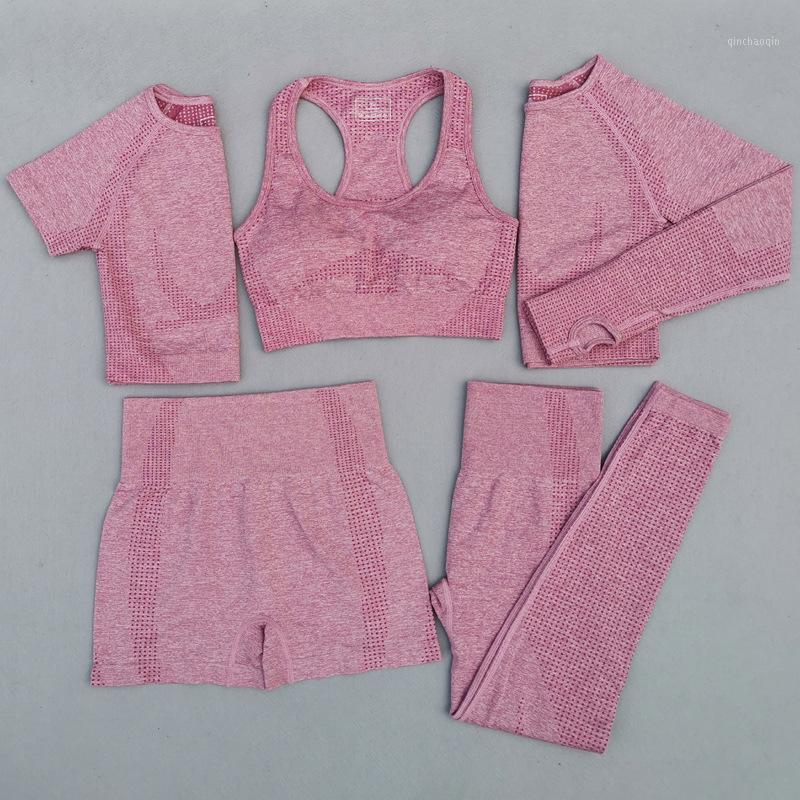 5pcs Set Women Workout Seamless Gym Set Fitness Sport Wear Gym Clothing Short/Long Sleeve Crop Top Shirts Running Leggings1, 3pcs purple set
5pcs Set Women Workout Seamless Gym Set Fitness Sport Wear Gym Clothing Short/Long Sleeve Crop Top Shirts Running Leggings1, 3pcs purple set