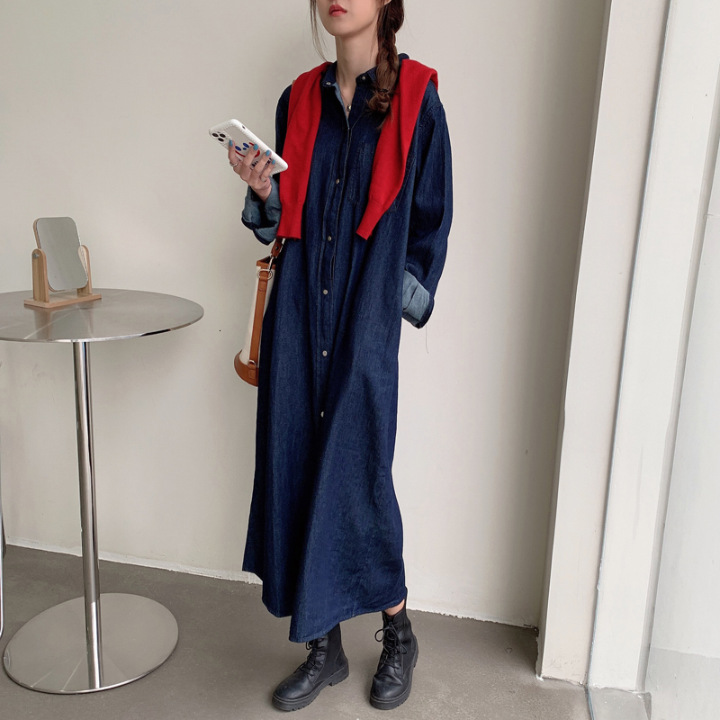 2021 New Women Denim Shirt Spring Autumn Casual Vintage Single Breasted Streetwear Blue Loose Long 8flv, The picture color
2021 New Women Denim Shirt Spring Autumn Casual Vintage Single Breasted Streetwear Blue Loose Long 8flv, The picture color