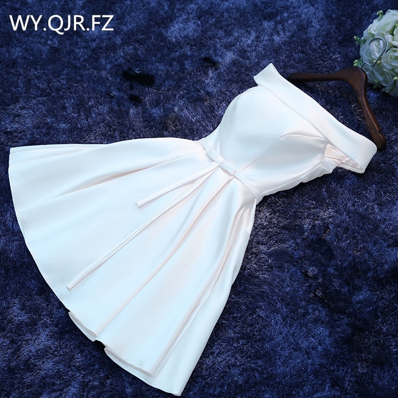 HJZY69#Boat Neck White Lace up Short Twill Satin Cloth Bridesmaid Dresses Bride Wedding Party Toast Dress Gown Prom Wholesale 201113, Purple
HJZY69#Boat Neck White Lace up Short Twill Satin Cloth Bridesmaid Dresses Bride Wedding Party Toast Dress Gown Prom Wholesale 201113, Purple